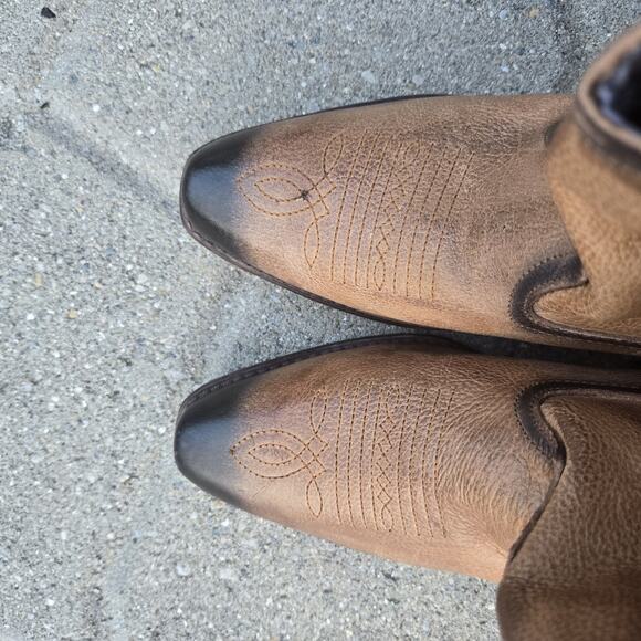 Roper Western Boots Womens 6.5 Ankle Shorty Dusty Brown - Picture 5 of 14